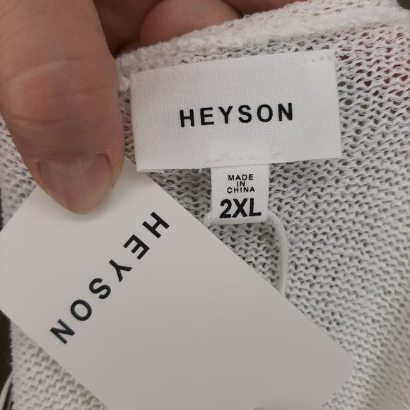 Beautiful Lightweight  Heyson Striped Open Front Cardigan - Picture 9 of 11